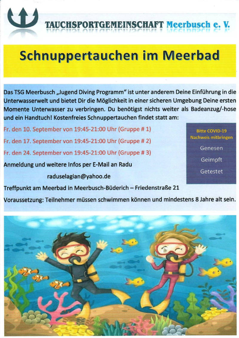 Schnuppertauchen Im Meerbad, Meerbusch-Büderich